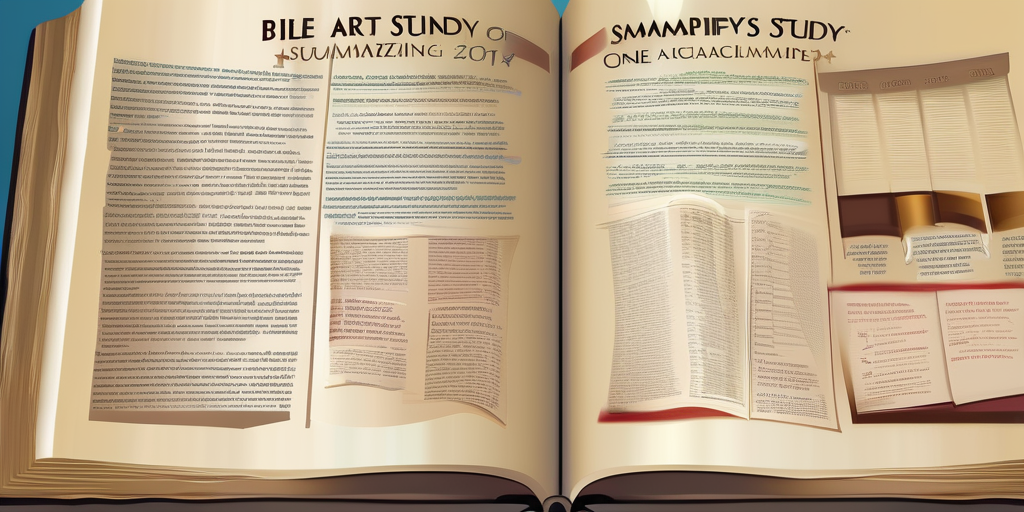 The Art of Simplifying Bible Study: One Page Summaries